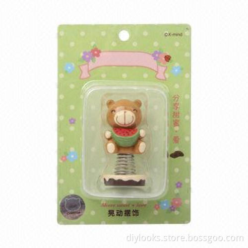 Lovely Bear Style Shaking Decorative Spring Doll Ornament Decoration Collection, OEM Orders Welcomed